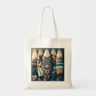 Hawaiian Painted Surfboards Tote Bag