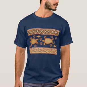 Hawaiian Pair of Honu tribal sea turtle T shirt