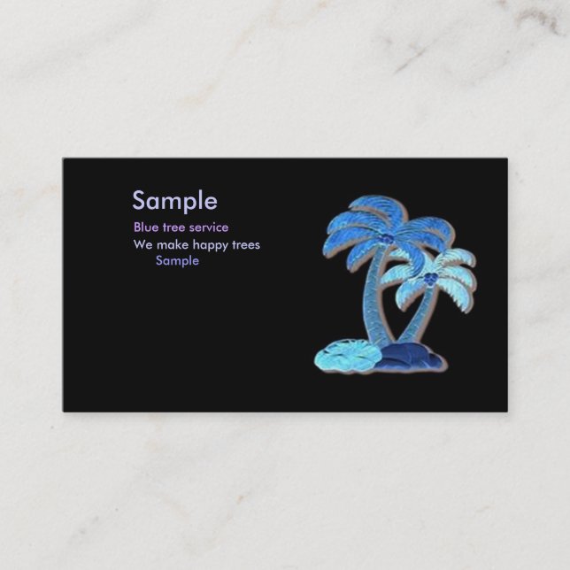 Hawaiian Palm tree Profile card (Front)