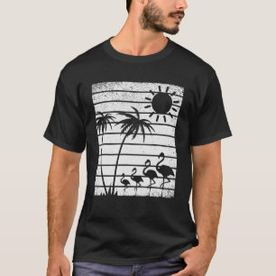 Hawaiian Palm Tree Retro Vintage Tropical Beach Su T-Shirt