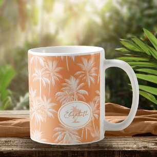 Hawaiian Palm Tree Silhouette Pattern Tacao ID1093 Coffee Mug