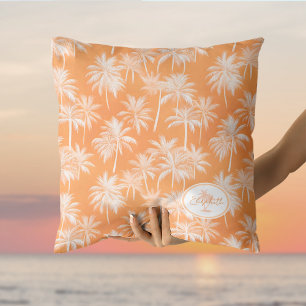 Hawaiian Palm Tree Silhouette Pattern Tacao ID1093 Cushion