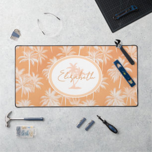 Hawaiian Palm Tree Silhouette Pattern Tacao ID1093 Desk Mat