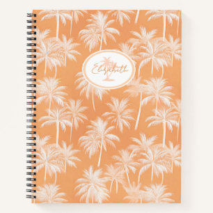 Hawaiian Palm Tree Silhouette Pattern Tacao ID1093 Notebook