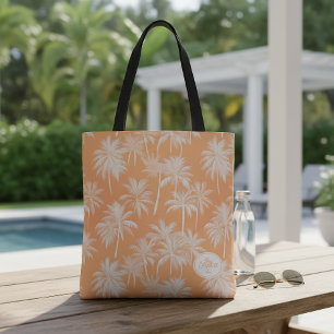 Hawaiian Palm Tree Silhouette Pattern Tacao ID1093 Tote Bag