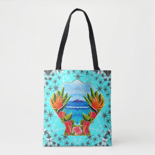 Hawaiian Paradise Twice (Blue) Tote Bag