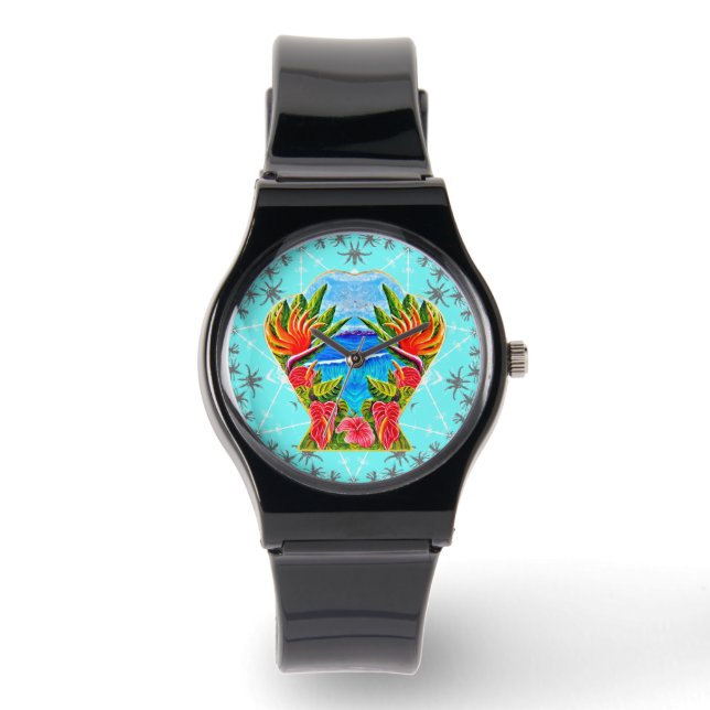 Hawaiian Paradise Twice (Blue) Watch (Front)