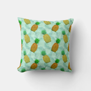 Hawaiian Pineapple Light Blue Cushion