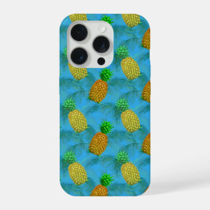 Hawaiian Pineapple Navy Blue iPhone 15 Pro Case