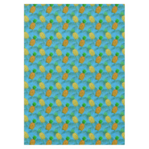 Hawaiian Pineapple Navy Blue Tablecloth
