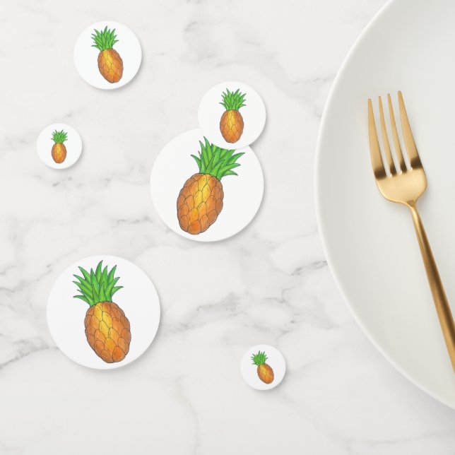 Hawaiian Pineapple Tropical Island Fruit Hawaii HI Confetti (Group)
