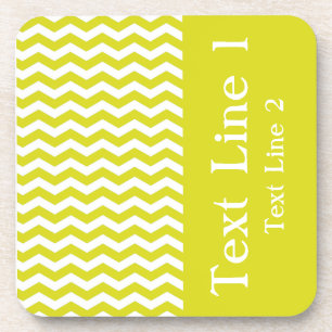 Hawaiian Pineapple Wave Chevron customisable Coaster