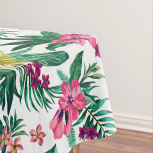 Hawaiian Pink And Yellow Flowers Tablecloth