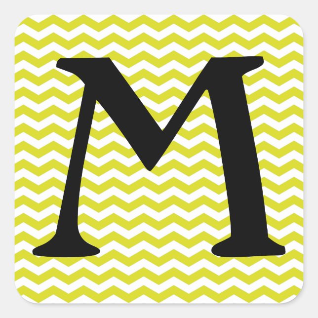 Hawaiian Pinneapple Wave Chevron Square Sticker (Front)
