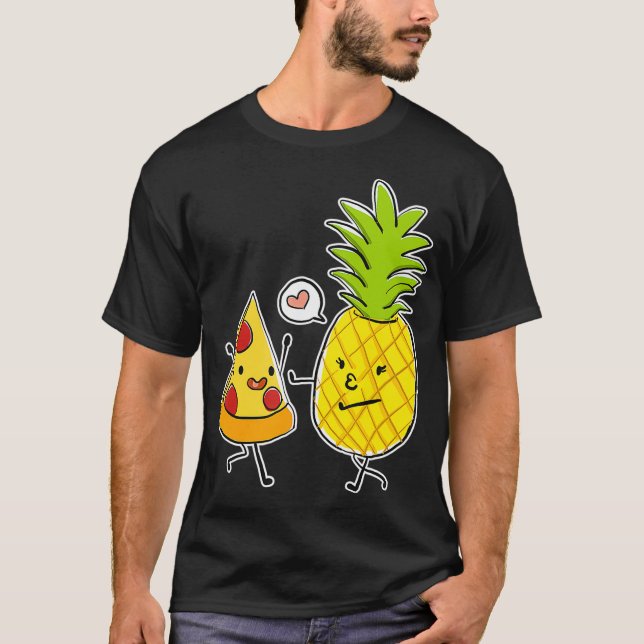 Hawaiian Pizza Slice Falling In Love With A Pineap T-Shirt (Front)