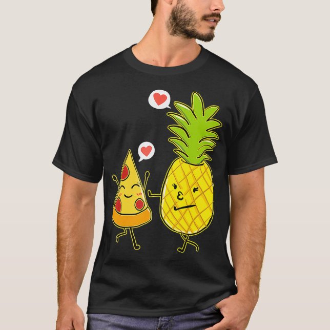 Hawaiian Pizza Slice Falling In Love With A Pineap T-Shirt (Front)