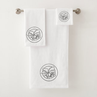 Hawaiian Plumeria Bathroom Towel Set
