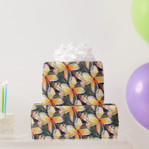 Hawaiian Plumeria Flower Wrapping Paper