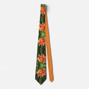 Hawaiian Plumeria Tie