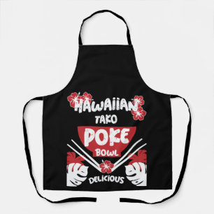 Hawaiian Poke Bowl Tako Poke Apron