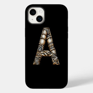 Hawaiian Polynesian Aloha Letter A Custom Initial  iPhone 14 Plus Case
