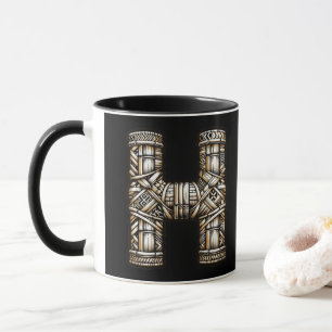 Hawaiian Polynesian Aloha Letter H Custom Initial  Mug