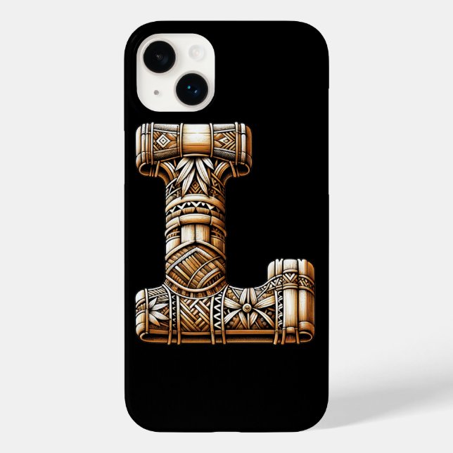 Hawaiian Polynesian Aloha Letter L Custom Initial  Case-Mate iPhone Case (Back)