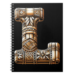 Hawaiian Polynesian Aloha Letter L Custom Initial Notebook