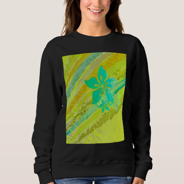 Hawaiian  Polynesian Tropical Abstract Sweatshirt (Front)