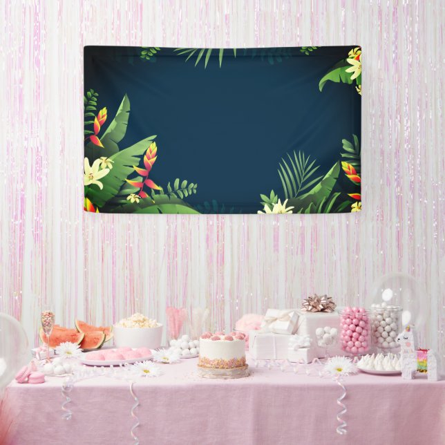 Hawaiian Print  Banner (Party)