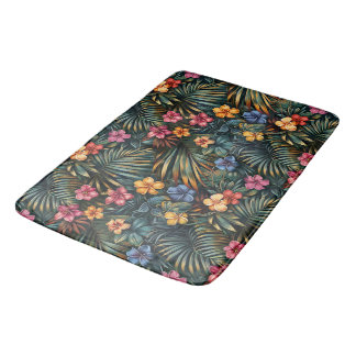 Hawaiian Print Bath Mat