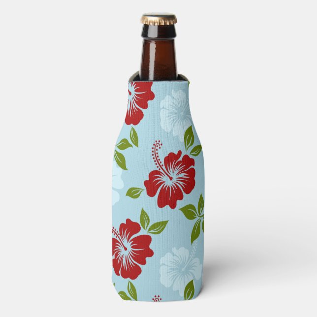 Hawaiian Print Bottle Cooler (Bottle Front)