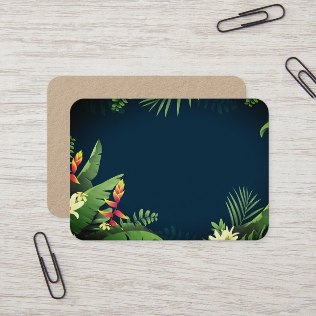 Hawaiian Print  Business Card (Front/Back In Situ)