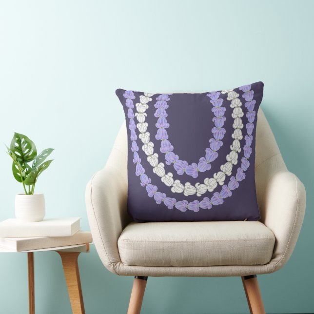 Hawaiian Print crown flower lei Cushion (Chair)