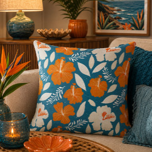 Hawaiian print cushion