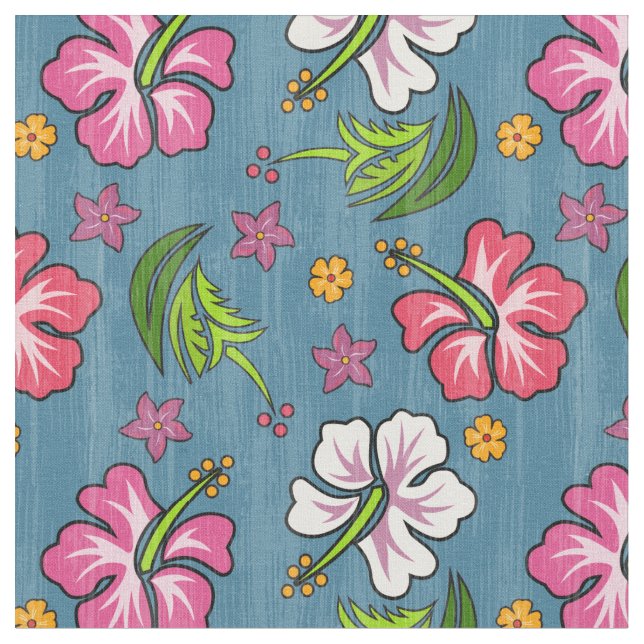 Hawaiian Print Fabric (Close Up)