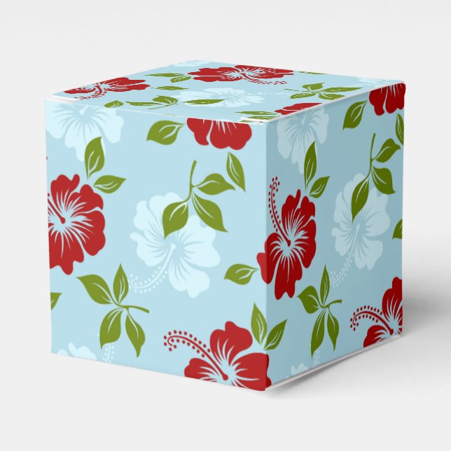 Hawaiian Print Favour Box (Front Side)