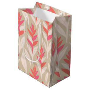 Hawaiian print heliconia medium gift bag
