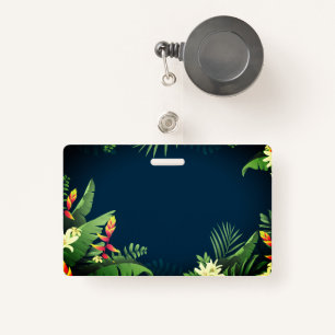 Hawaiian Print  ID Badge