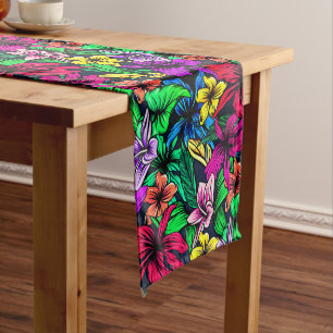 Hawaiian Print Long Table Runner