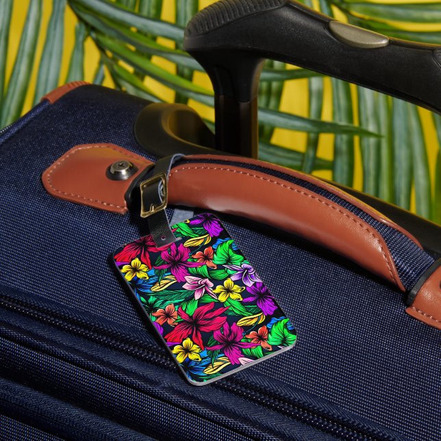Hawaiian Print Luggage Tag (Front Insitu 1)