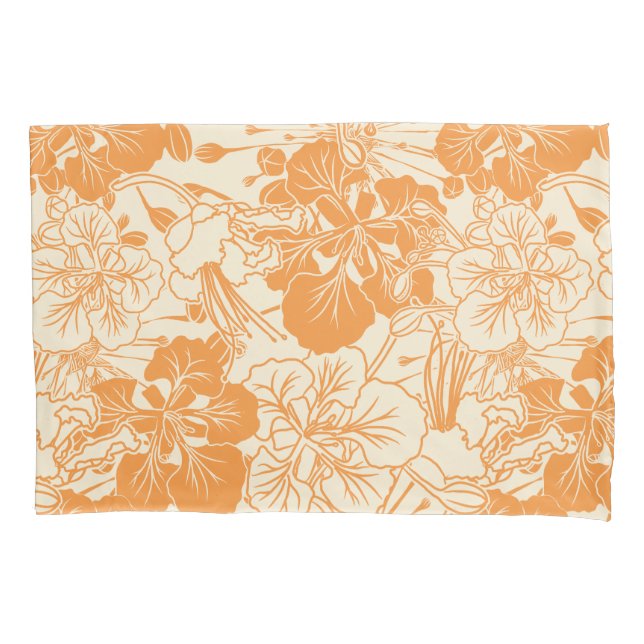 Hawaiian print Ohai Alii flower Pillowcase (Front)