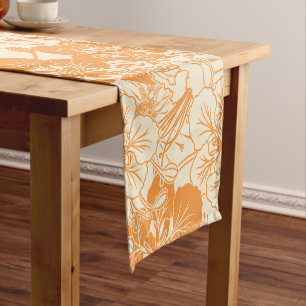 Hawaiian print Ohai Alii flower Short Table Runner