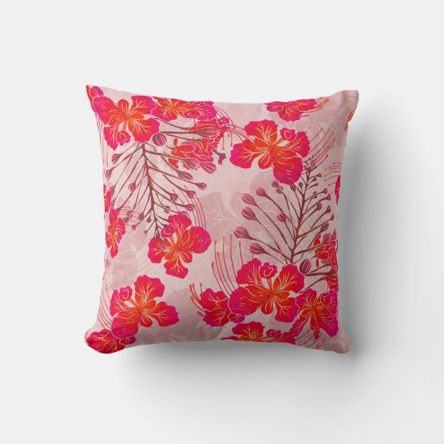 Hawaiian print Ohai Alii v2 pattern Cushion (Front)