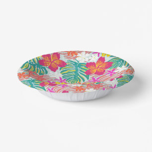 Hawaiian Print Paper Plate