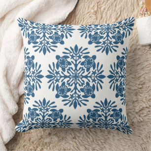 Hawaiian print quilt honu turtle  cushion