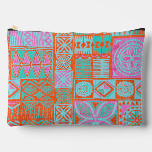 hawaiian print tapa accessory pouch