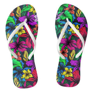 Hawaiian Print Thongs