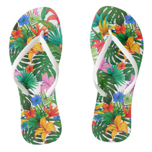 Hawaiian Print Thongs