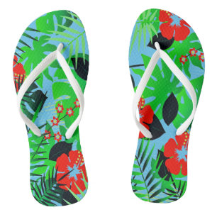 Hawaiian Print Thongs